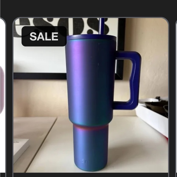 Simple Modern White Trek Tumbler with Straw Lid & Handle - Picture 2 of 4